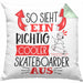 Skateboarder Kissen mit Füllung 40x40 Geschenk So Sieht Ein Richtig Cooler Skateboarder Aus Geschenkidee Spruch Lustig (Grau) Grün Trendation