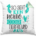 Tierfreund Kissen mit Füllung 40x40 So Sieht Ein Richtig Cooler Tierfreund Aus Geschenk Lustiger Spruch Geschenkidee (Grau) Grün Trendation