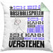 Baseballspieler Geschenk Kaffee-Kissen mit Füllung 40x40 Geschenkidee für Baseballspieler Ich Bin Baseballspieler Ich Kann Es Dir Erklären Jedoch Nicht Für Dich Verstehen Spruch Lustig (Grau) Grün Trendation