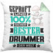 Drummer Geschenk Lustiger Spruch für Drummer Geschenkidee Bester Drummer Der WeltKissen mit Füllung 40x40 (Grau) Grün Trendation