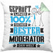 Moderator Geschenk Lustiger Spruch für Moderator Geschenkidee Bester Moderator Der WeltKissen mit Füllung 40x40 (Grau) Grün Trendation