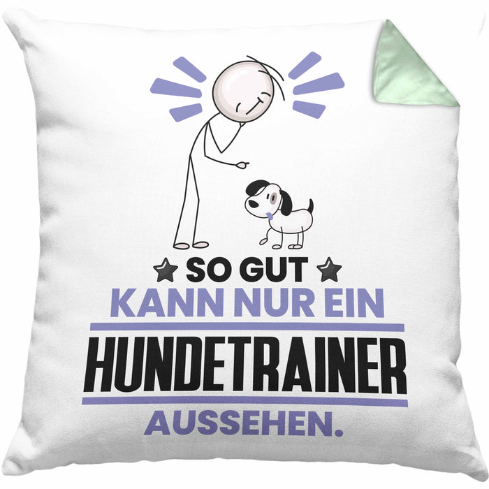 Hundetrainer Geschenk Kissen mit Füllung 40x40 So Gut Kann Nur Ein Hundetrainer Aussehen Geschenkidee (Grau) Grün Trendation