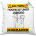 Judoka Kissen mit Füllung 40x40 Geschenk Lustiger Spruch Geschenkidee für Judoka Achtung Hochleistungs Judoka Bei Der Arbeit (Grau) Grün Trendation