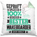Wakeboarder Geschenk Lustiger Spruch für Wakeboarder Geschenkidee Bester Wakeboarder Der WeltKissen mit Füllung 40x40 (Grau) Grün Trendation