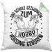 Hobbyhorse Kissen mit Füllung 40x40 Geschenk Hobby-Horsing Geschenkidee Mädchen (Grau) Grün Trendation