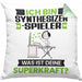 Synthesizer-Spieler Kissen mit Füllung 40x40 Geschenk für Synthesizer-Spieler Geburtstag Lustiger Spruch Was Ist Deine Superkraft (Grau) Grün Trendation