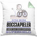 Bocciapieler Geschenk Kissen mit Füllung 40x40 Ich Bin Bocciapieler Aber Sag Doch Einfach Superheld Lustige Geschenkdiee für Bocciapieler (Grau) Grün Trendation