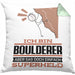 Boulderer Geschenk Kissen mit Füllung 40x40 Ich Bin Boulderer Aber Sag Doch Einfach Superheld Lustige Geschenkdiee für Boulderer (Grau) Grün Trendation