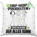 Hip-Hop-Produzent Kissen mit Füllung 40x40 Geschenk für Hip-Hop-Produzent Der Mann Der Alles Kann Geschenkidee zum Geburtstag (Grau) Grün Trendation