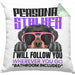 Rottweiler Besitzerin Kissen mit Füllung 40x40 Geschenk Lustiger Spruch Geschenkidee Personal Stalker (Grau) Grün Trendation