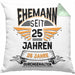 Ehemann Seit 25 Jahre Hochzeitstag Geschenk Lustiger Spruch Bester Ehemann JubiläumKissen mit Füllung 40x40 (Grau) Grün Trendation
