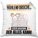 Höhlenforscher Kissen mit Füllung 40x40 Geschenk für Höhlenforscher Der Mann Der Alles Kann Geschenkidee zum Geburtstag (Grau) Grün Trendation