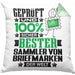 SammlervonBriefmarken Geschenk Lustiger Spruch für SammlervonBriefmarken Geschenkidee Bester SammlervonBriefmarken Der WeltKissen mit Füllung 40x40 (Grau) Grün Trendation