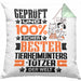 Tierheimunterstützer Geschenk Lustiger Spruch für Tierheimunterstützer Geschenkidee Bester Tierheimunterstützer Der WeltKissen mit Füllung 40x40 (Grau) Grün Trendation