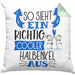 Halbenkel Kissen mit Füllung 40x40 Geschenk So Sieht Ein RIchtig Cooler Halbenkel Aus Geschenkidee Lustiger Spruch Geburtstag (Grau) Grün Trendation