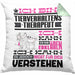 Tierverhaltenstherapeut Geschenk Kaffee-Kissen mit Füllung 40x40 Geschenkidee für Tierverhaltenstherapeut Ich Bin Tierverhaltenstherapeut Ich Kann Es Dir Erklären Jedoch Nicht Für Dich Verstehen Spruch Lustig (Grau) Grün Trendation