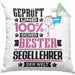 Segellehrer Geschenk Lustiger Spruch für Segellehrer Geschenkidee Bester Segellehrer Der WeltKissen mit Füllung 40x40 (Grau) Grün Trendation