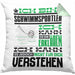 Schwimmsportler Geschenk Kaffee-Kissen mit Füllung 40x40 Geschenkidee für Schwimmsportler Ich Bin Schwimmsportler Ich Kann Es Dir Erklären Jedoch Nicht Für Dich Verstehen Spruch Lustig (Grau) Grün Trendation