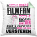 Filmfan Geschenk Kaffee-Kissen mit Füllung 40x40 Geschenkidee für Filmfan Ich Bin Filmfan Ich Kann Es Dir Erklären Jedoch Nicht Für Dich Verstehen Spruch Lustig (Grau) Grün Trendation