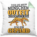 Lustige Gepard Kissen mit Füllung 40x40 Spruch Kostüm Geschenkidee (Grau) Grün Trendation