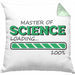 Lustige Kissen mit Füllung 40x40 "Master Of Science Loading" - Geschenkidee für Absolventen Master (Grau) Grün Trendation