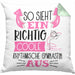 Rhythmische Gymnastin Kissen mit Füllung 40x40 Geschenk So Sieht Eine Richtig Coole Rhythmische Gymnastin Aus Geschenkidee Spruch Lustig (Grau) Grün Trendation