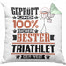 Triathlet Geschenk Lustiger Spruch für Triathlet Geschenkidee Bester Triathlet Der WeltKissen mit Füllung 40x40 (Grau) Grün Trendation