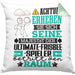 Ultimate-Frisbee-Spieler Geschenk Kissen mit Füllung 40x40 Lustiger Spruch Erheben Sie Sich Der Ultimate-Frisbee-Spieler Betritt den Raum (Grau) Grün Trendation