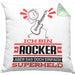Rocker Geschenk Kissen mit Füllung 40x40 Ich Bin Rocker Aber Sag Doch Einfach Superheld Lustige Geschenkdiee für Rocker (Grau) Grün Trendation