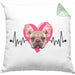 Französische Bulldogge Besitzer Kissen mit Füllung 40x40 Geschenk Lustiger Spruch Geschenkidee Herzschlag Französische Bulldogge (Grau) Grün Trendation