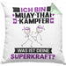 Muay-Thai-Kämpfer Kissen mit Füllung 40x40 Geschenk für Muay-Thai-Kämpfer Geburtstag Lustiger Spruch Was Ist Deine Superkraft (Grau) Grün Trendation