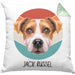 Jack Russel Besitzer Kissen mit Füllung 40x40 Geschenk Lustiger Spruch Geschenkidee Jack Russel Mama Papa (Grau) Grün Trendation