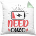 Need Ouzo Kissen mit Füllung 40x40 Geschenk Griechenland Geschenkidee (Grau) Grün Trendation