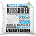 Kitesurfer Geschenk Kaffee-Kissen mit Füllung 40x40 Geschenkidee für Kitesurfer Ich Bin Kitesurfer Ich Kann Es Dir Erklären Jedoch Nicht Für Dich Verstehen Spruch Lustig (Grau) Grün Trendation