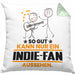 Indie-Fan Geschenk Kissen mit Füllung 40x40 So Gut Kann Nur Ein Indie-Fan Aussehen Geschenkidee (Grau) Grün Trendation