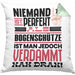 Bogenschütze Geschenk Kissen mit Füllung 40x40 Lustige Geschenkidee für Bogenschütze Geburtstag Niemand Ist Perfekt Aber Als Bogenschütze Ist Man Nah Dran (Grau) Grün Trendation
