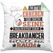 Breakdancer Geschenk Kissen mit Füllung 40x40 Lustiger Spruch Erheben Sie Sich Der Breakdancer Betritt den Raum (Grau) Grün Trendation