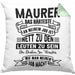 Lustige Kissen mit Füllung 40x40 für Maurer Geschenk Spruch Geschenkidee Maurer Beruf (Grau) Grün Trendation