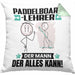 Paddelboard-Lehrer Kissen mit Füllung 40x40 Geschenk für Paddelboard-Lehrer Der Mann Der Alles Kann Geschenkidee zum Geburtstag (Grau) Grün Trendation