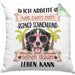 Berner Sennen Besitzer Kissen mit Füllung 40x40 Geschenk Lustiger Spruch Geschenkidee Ich Arbeite Hart Damit Mein Berner Sennen Seinen Traum Leben Kann (Grau) Grün Trendation