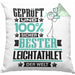 Leichtathlet Geschenk Lustiger Spruch für Leichtathlet Geschenkidee Bester Leichtathlet Der WeltKissen mit Füllung 40x40 (Grau) Grün Trendation