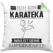 Karateka Kissen mit Füllung 40x40 Geschenk für Karateka Geburtstag Lustiger Spruch Was Ist Deine Superkraft (Grau) Grün Trendation