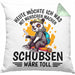 Lustige Kissen mit Füllung 40x40 Waschbär Heute Möchte Ich Was Mit Menschen Machen Schubsen Wäre Toll Sarkasmus Ironier Humor (Grau) Grün Trendation