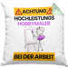 Hobbymaler Kissen mit Füllung 40x40 Geschenk Lustiger Spruch Geschenkidee für Hobbymaler Achtung Hochleistungs Hobbymaler Bei Der Arbeit (Grau) Grün Trendation