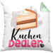 Kuchen Dealer Kissen mit Füllung 40x40 Geschenk für Kuchenverkäufer Geburtstag Spruch Geschenkidee (Grau) Grün Trendation