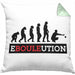Boule Kissen mit Füllung 40x40 Geschenk Boule-Spieler Geschenkidee Spruch Ebouleution (Grau) Grün Trendation