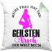 Meine Frau Hat Den Geilsten Arsch Der Welt Mich Kissen mit Füllung 40x40 Geschenkidee (Grau) Grün Trendation