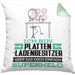 Plattenladenbesitzer Geschenk Kissen mit Füllung 40x40 Ich Bin Plattenladenbesitzer Aber Sag Doch Einfach Superheld Lustige Geschenkdiee für Plattenladenbesitzer (Grau) Grün Trendation