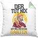 Lustige Kissen mit Füllung 40x40 für Gärtner tolles Geschenk für Hobby- und Landschaftsgärtner (Grau) Grün Trendation