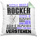 Rocker Geschenk Kaffee-Kissen mit Füllung 40x40 Geschenkidee für Rocker Ich Bin Rocker Ich Kann Es Dir Erklären Jedoch Nicht Für Dich Verstehen Spruch Lustig (Grau) Grün Trendation